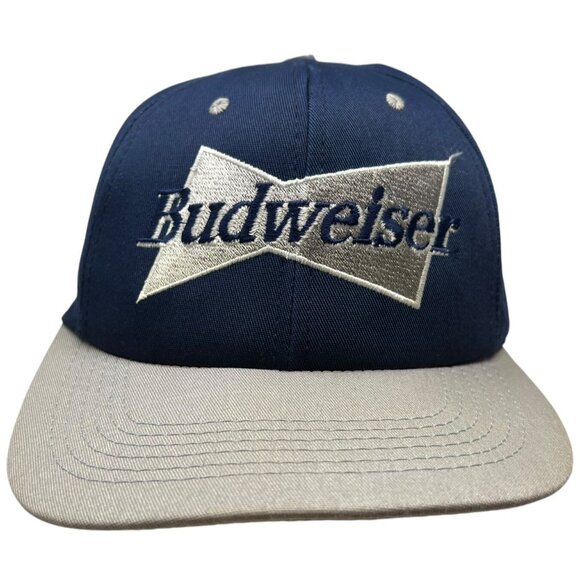 Budweiser Other - Budweiser Bow Tie Logo Beer Vintage Snapback Hat Cap 1996 Anheuser-Busch Retro